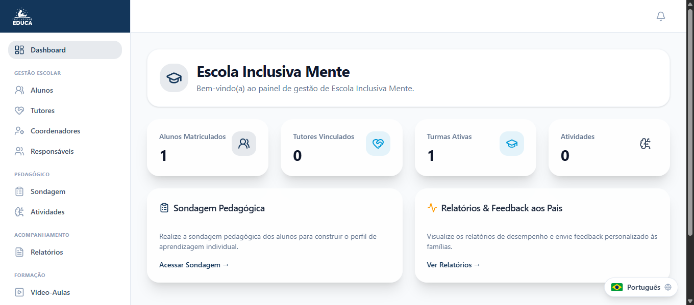 Tela do game Inclusivamente + Educa