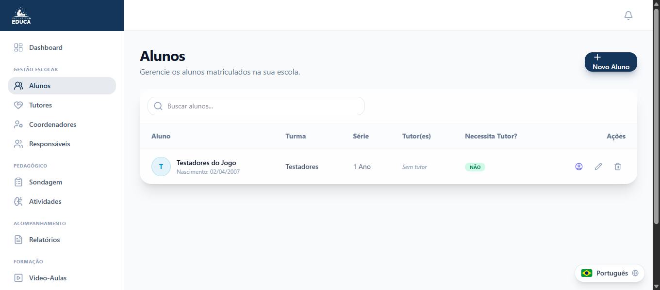 Tela do game Inclusivamente + Educa